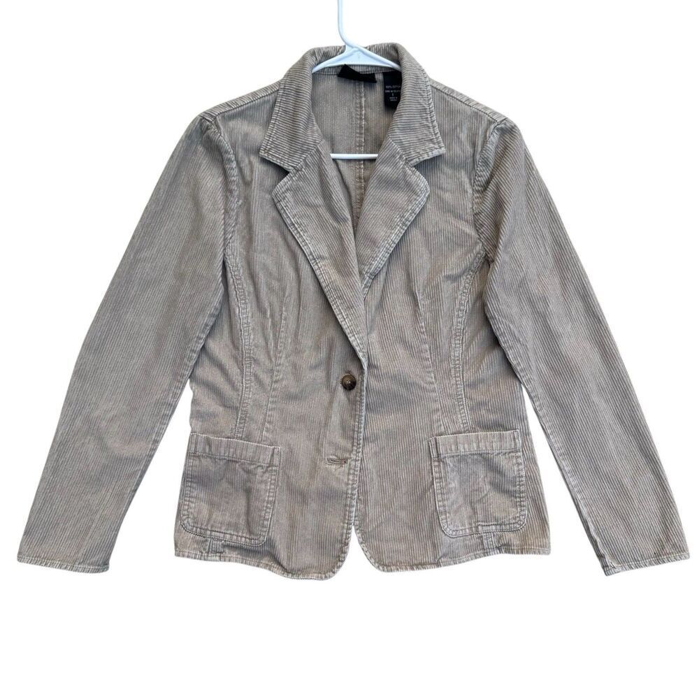 Vintage Y2K Corduroy Blazer Jackets Womens Size 1 Preppy Rory Gilmore Fitted 90s